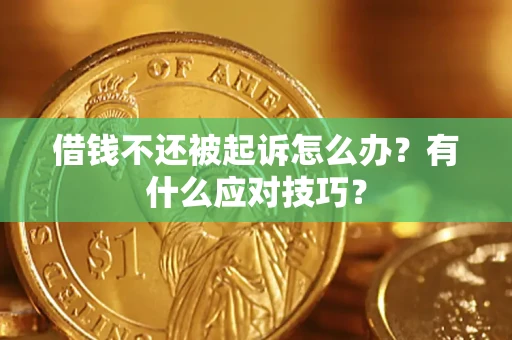 武汉借钱不还被起诉怎么办？有什么应对技巧？